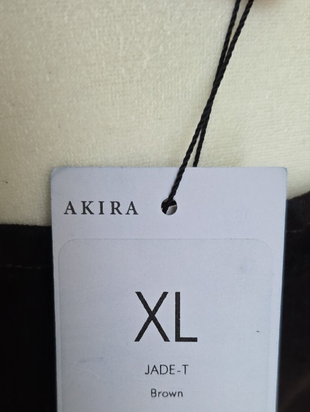 AKIRA Brown Strapless Denim Canvas Sheer Corset Top - Picture 2 of 5